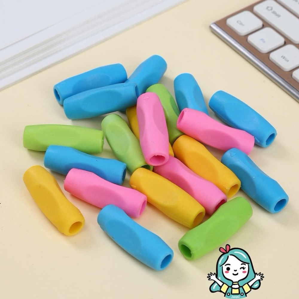 全新｜兒童寫字矯正器 握筆矯正器 握筆姿勢 寫字矯正器 鉛筆 自動鉛筆 筆套 筆型矯正器 文具（顏色隨機出）-細節圖9