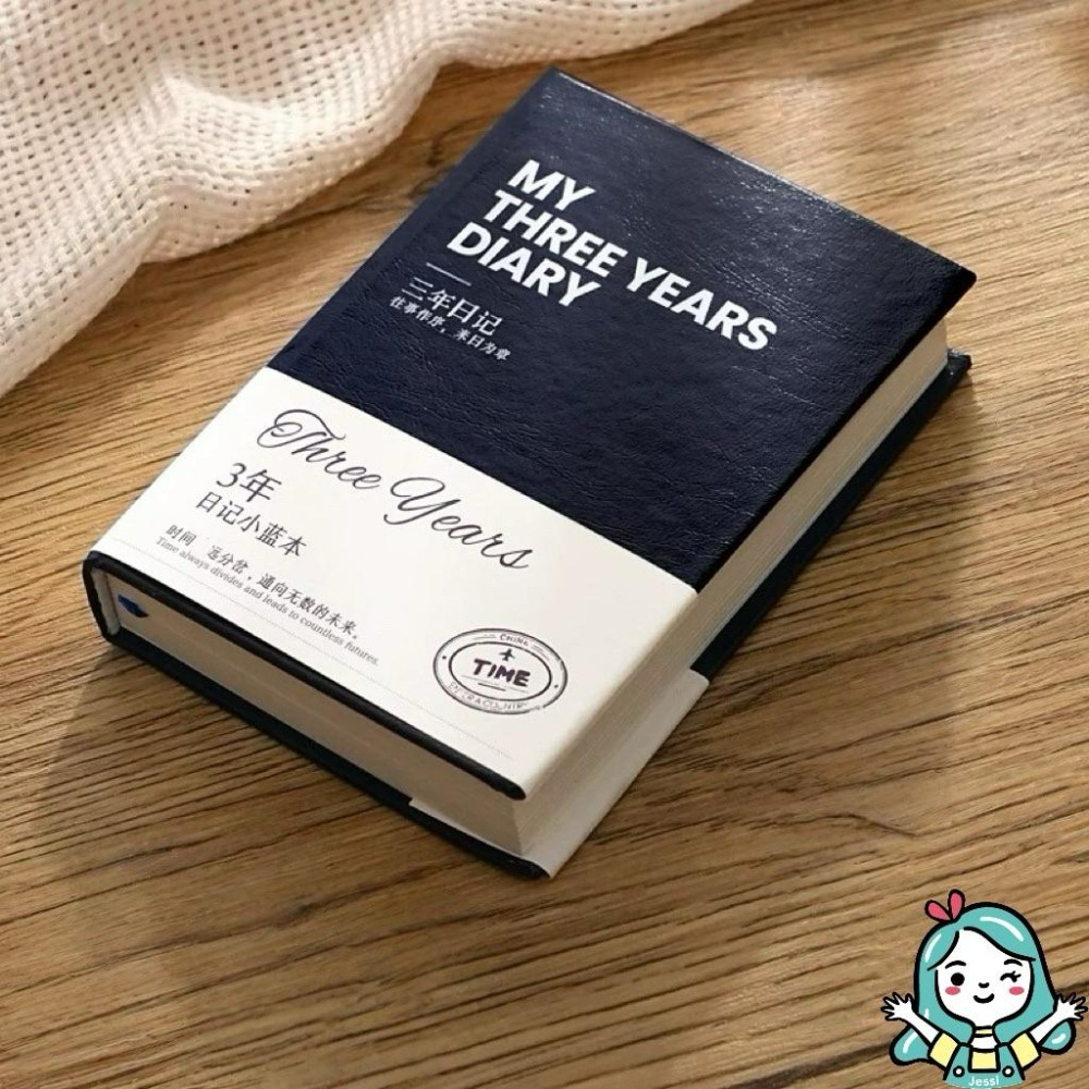 全新｜三年日記 日記本 日誌 計劃本 筆記 日記 厚筆記本 無時效手帳-細節圖3