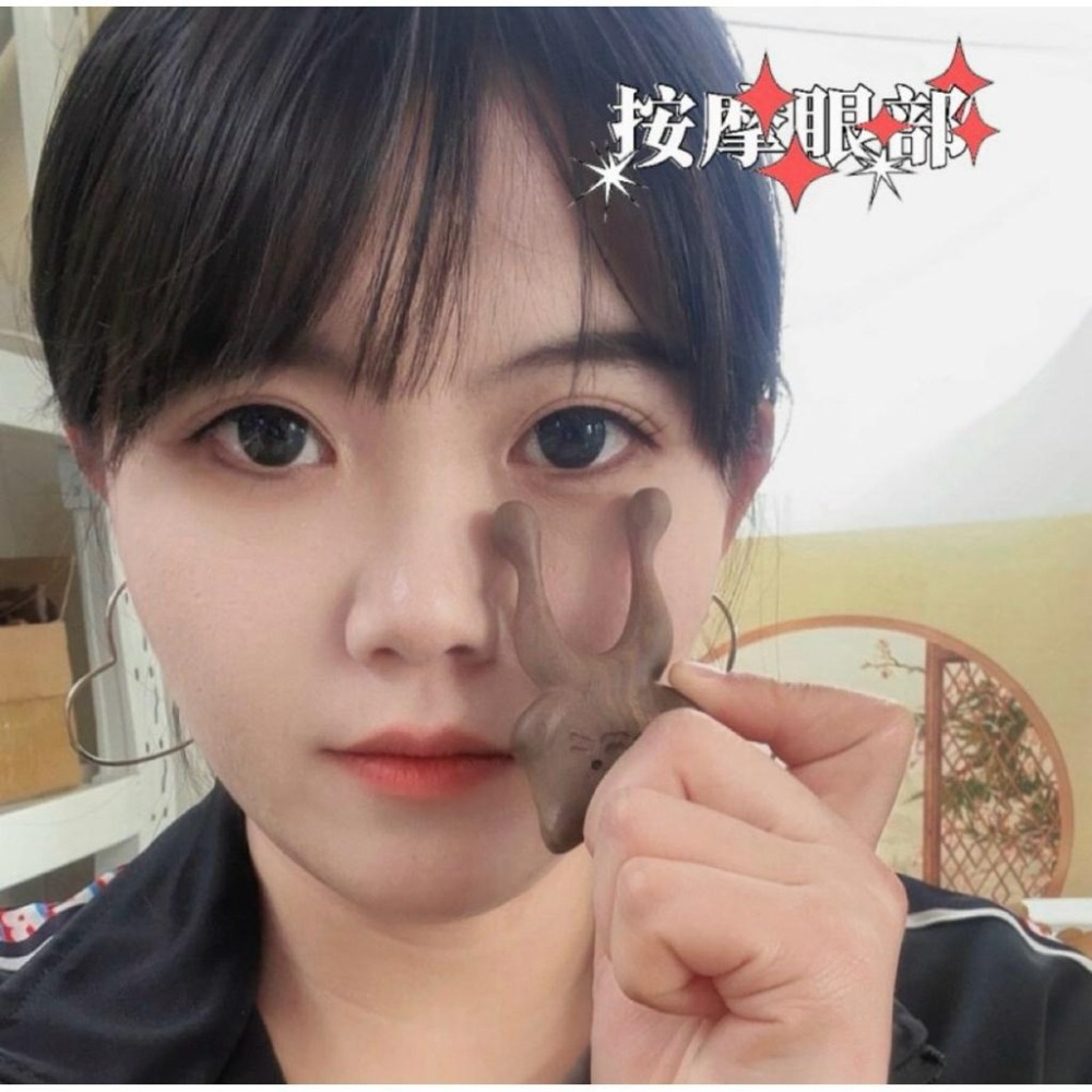全新｜貓咪鼻梁按摩梳 天然檀木 眼部按摩梳-細節圖4