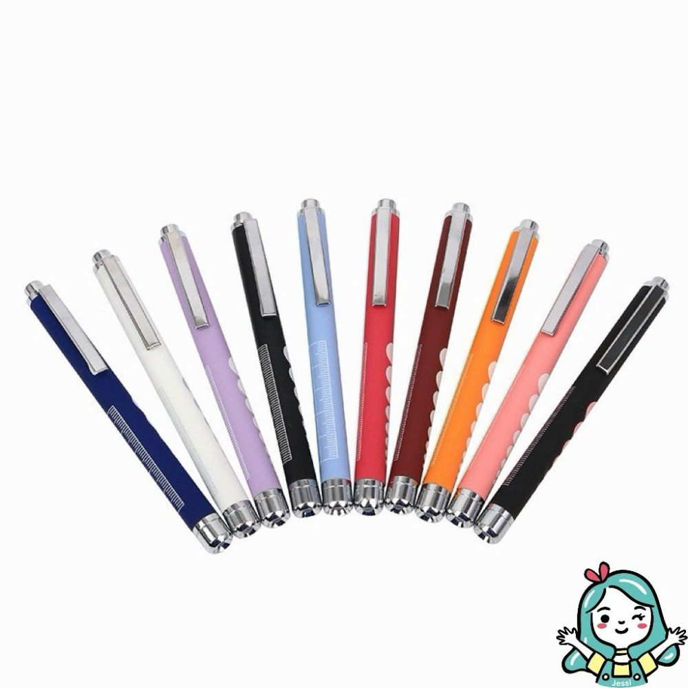 全新｜醫護家用筆燈 瞳孔燈 鋁合金醫用手電筒 牙齒觀察燈（黃色燈）-細節圖2