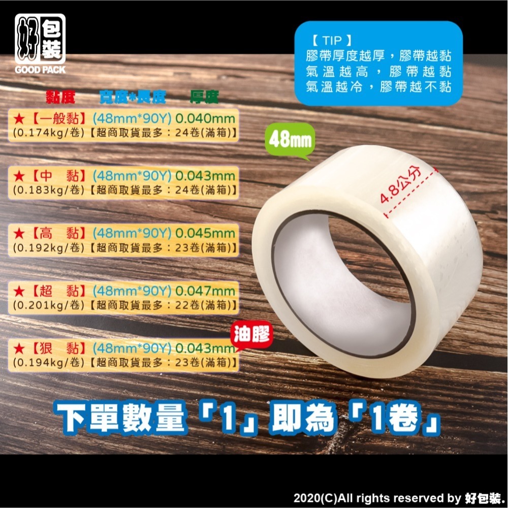 【好包裝】台灣製 OPP膠帶48mm*90Y 膠帶 封箱膠帶 透明膠帶 文具膠帶 12mm 18mm 辦公膠帶 早餐店-細節圖3