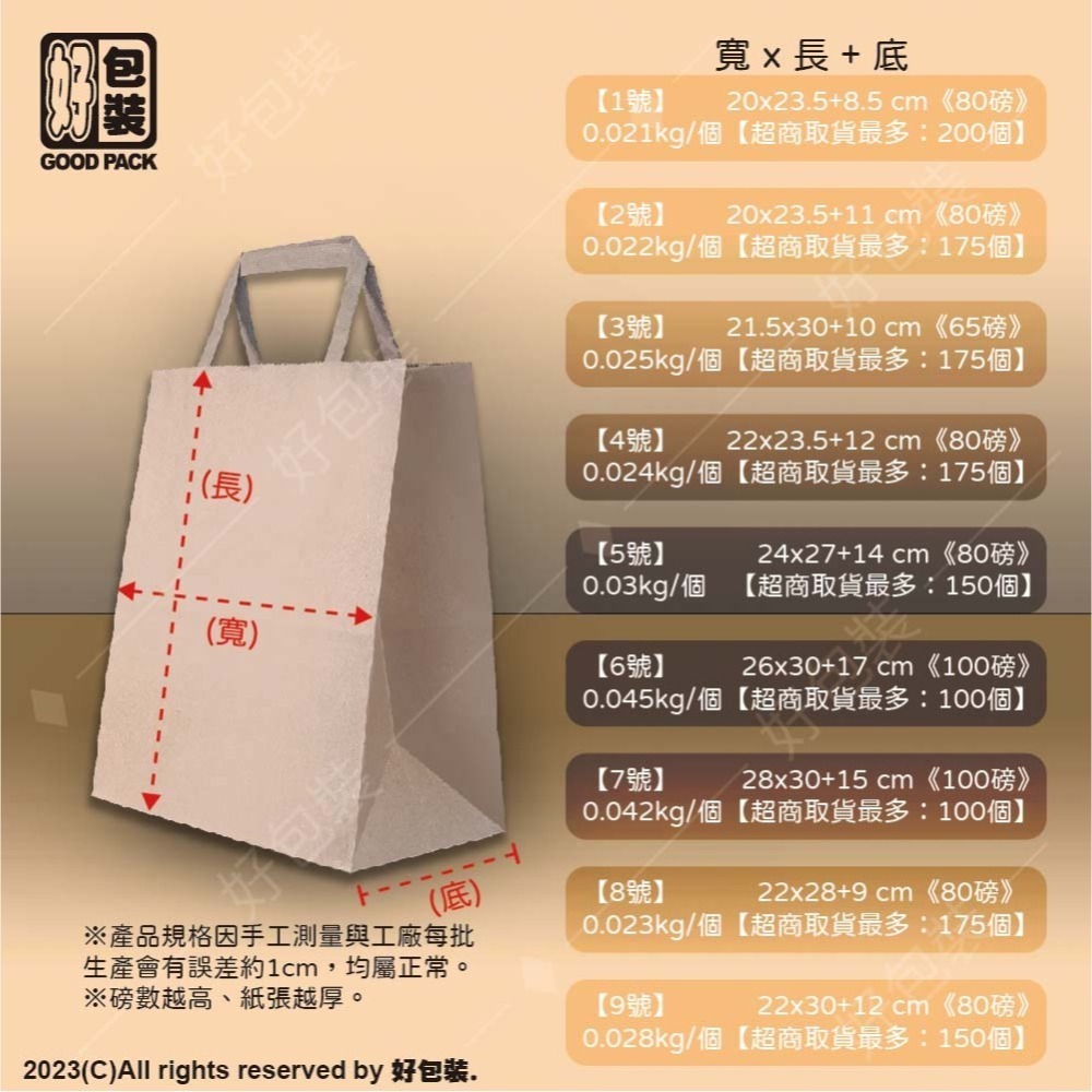 【好包裝】牛皮扁把提袋 手提袋 牛皮紙袋 扁把 文具袋 禮品袋 包裝袋 紙袋 SGS認證 加厚紙袋 扁繩提袋 環保紙袋-細節圖3