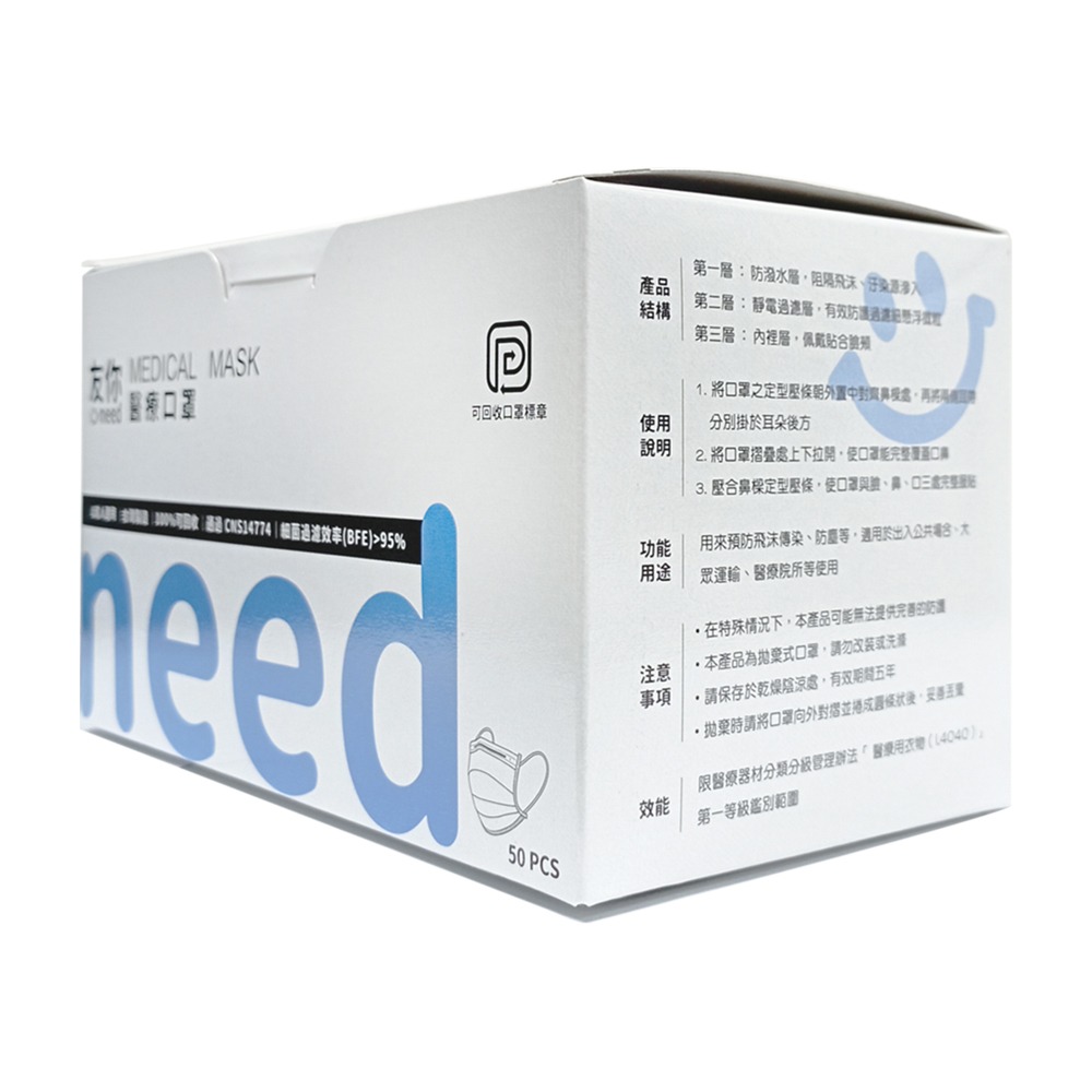 好包裝 康匠 友你 口罩 雙鋼印 成人 婦幼 幼幼 兒童 平面口罩 醫療口罩 台灣製 多色-細節圖7