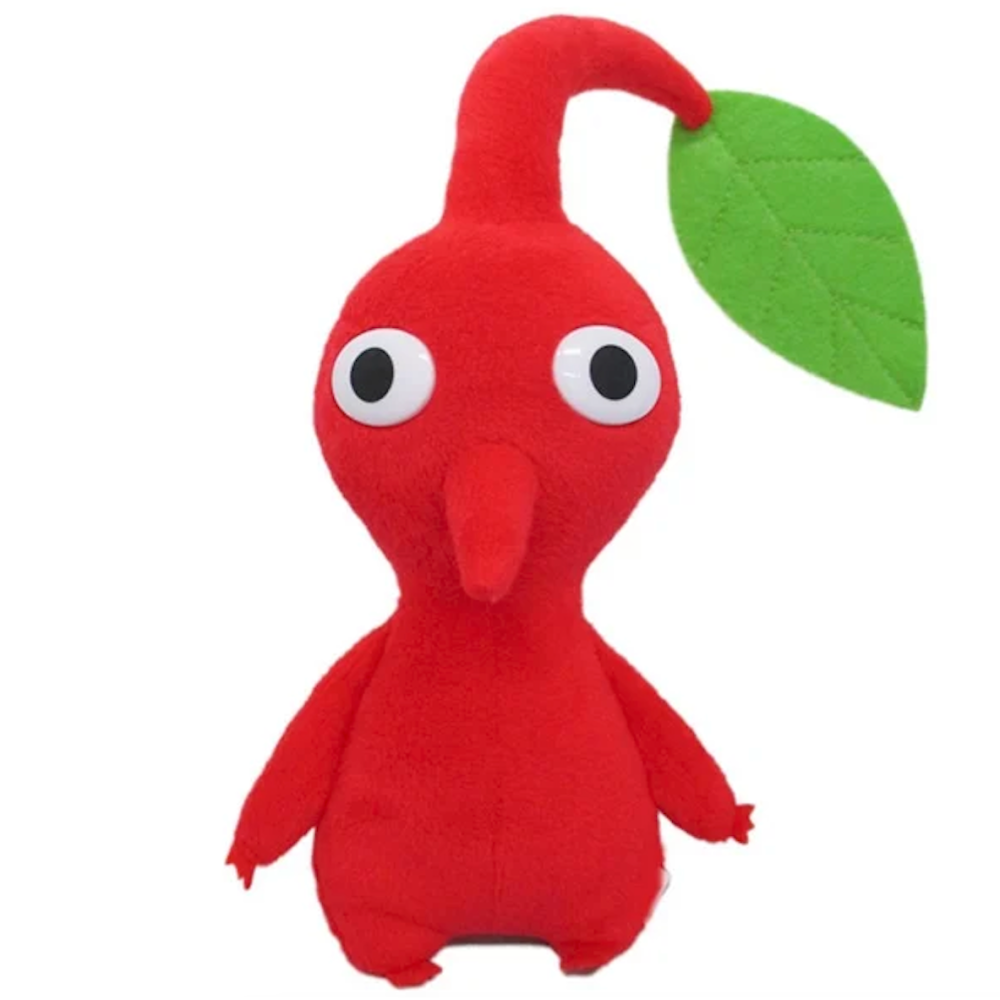 【日本正版進口】 皮克敏娃娃 Pikmin 絨毛玩偶 17cm 三英貿易 (紅色、藍色 - 預購商品5/13陸續出貨)-細節圖2