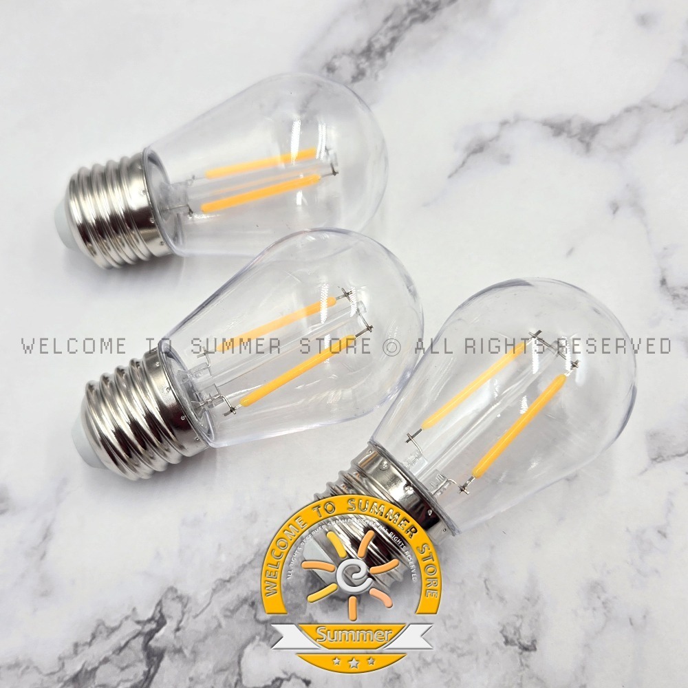 台灣現貨 暖白 led S14燈泡 - led s14燈 e27燈泡 仿鎢絲燈 復古燈 露營燈串 E27燈泡-細節圖2