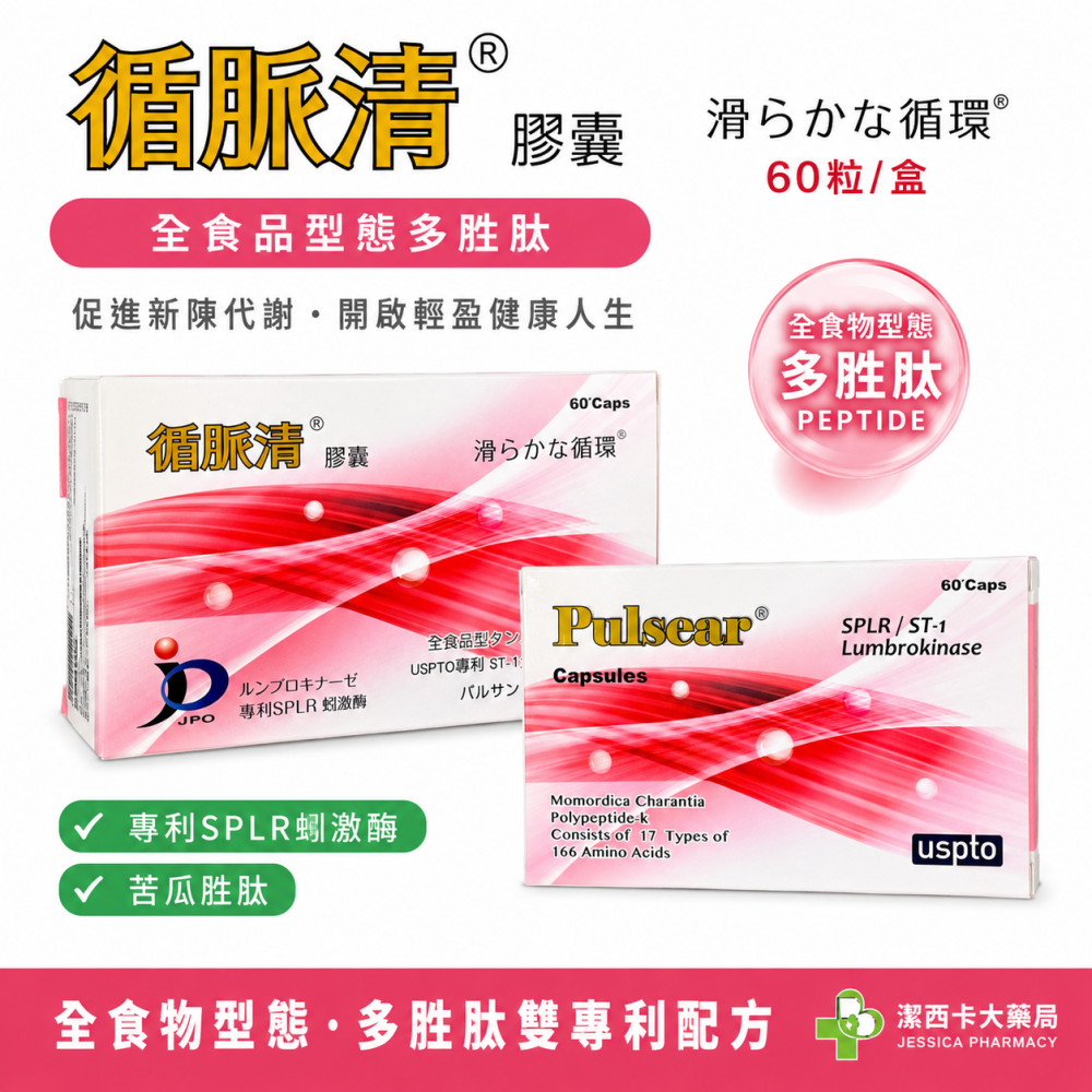 HUA 循脈清膠囊 60顆裝 紅蚯蚓粉 紅景天 納豆-細節圖2