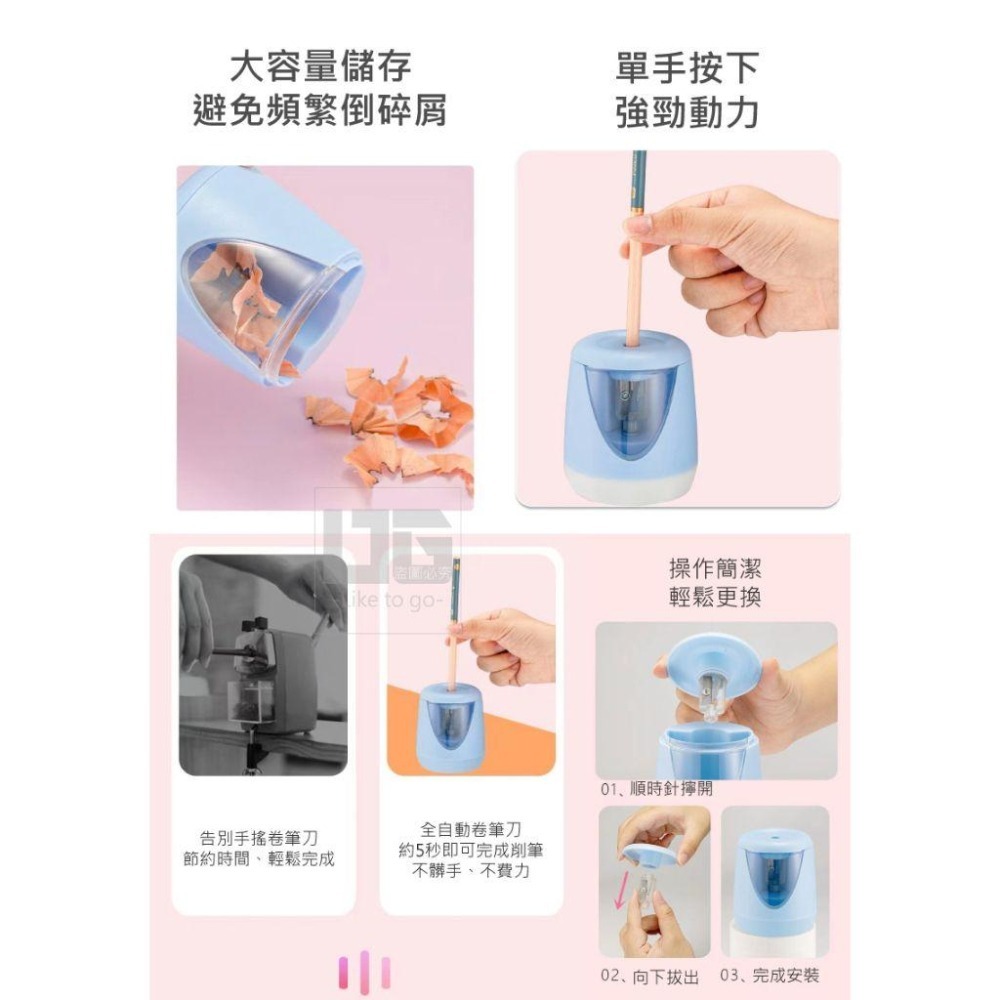 通用型全自動削鉛筆機 削鉛筆機 自動削鉛筆機 削鉛筆 文具 辦公室用品	開學用品 【過生活】-細節圖2