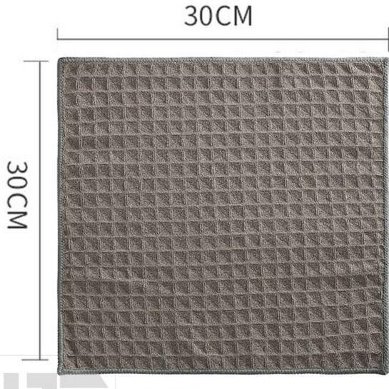 華夫格紋不留痕吸水抹布 抹布 吸水抹布 格紋抹布 居家清潔 廚房抹布 質感抹布 洗碗布 清潔布 吸水巾 【過生活】-細節圖5