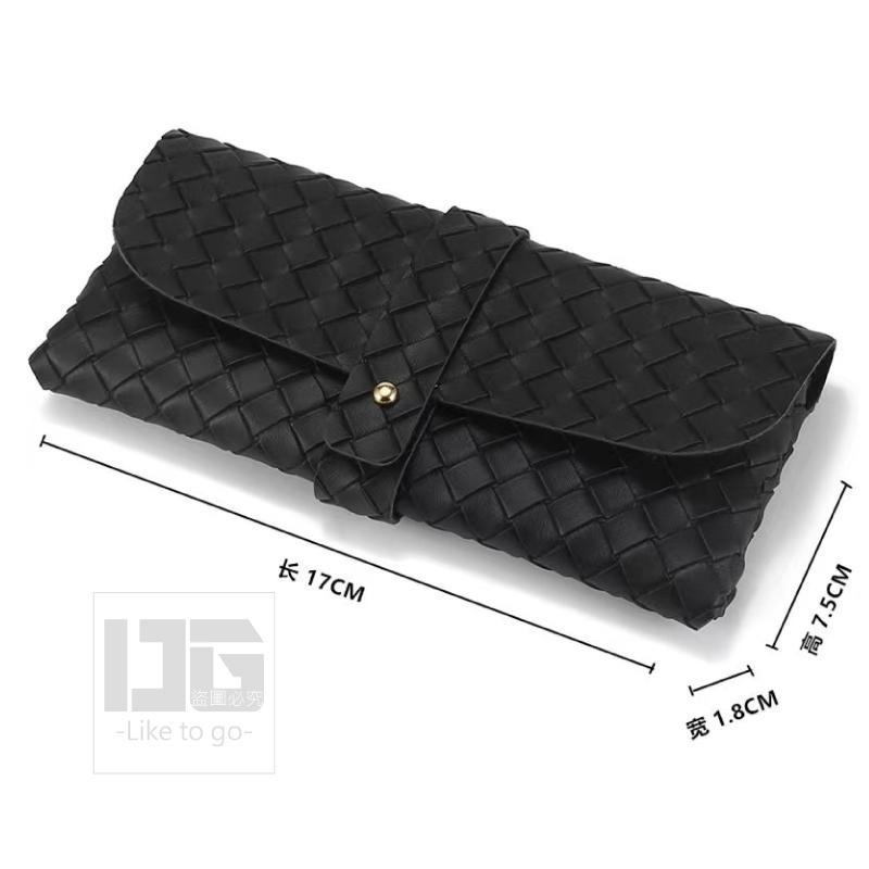 義式編織紋眼鏡盒 眼鏡盒 眼鏡袋 文具袋 收納袋 配件袋 飾品袋 筆袋 時尚配件 時尚 【過生活】-細節圖5