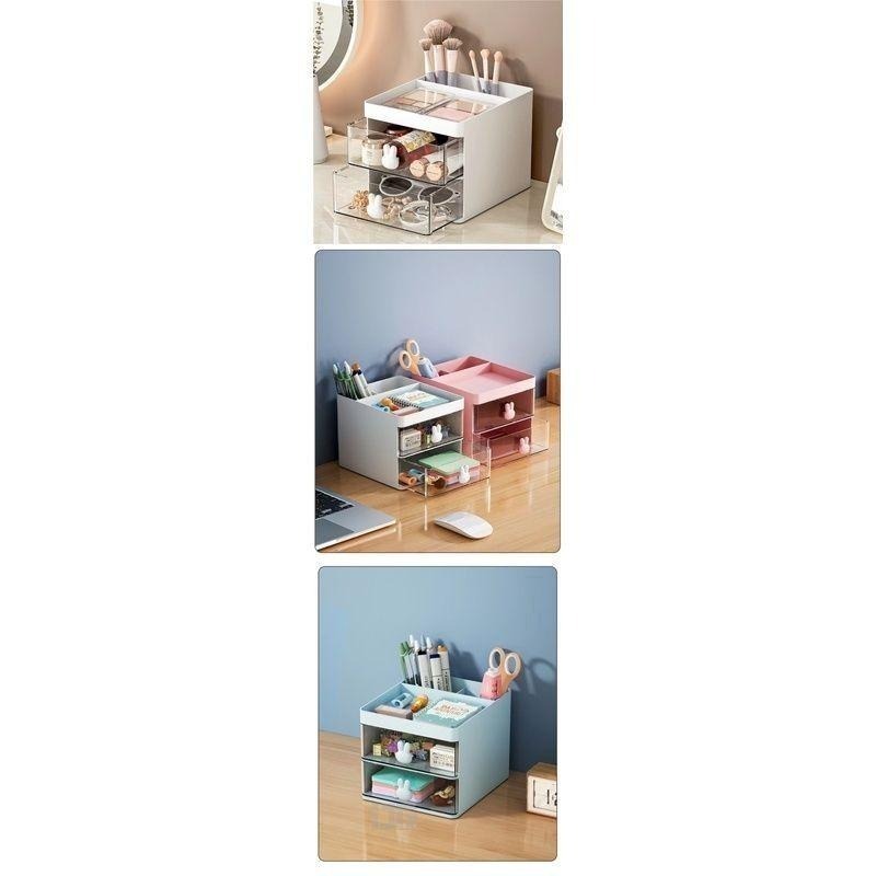 小兔透明抽屜筆筒收納盒 筆筒 收納盒 抽屜盒 透明抽屜盒 透明收納盒 【過生活】-細節圖3