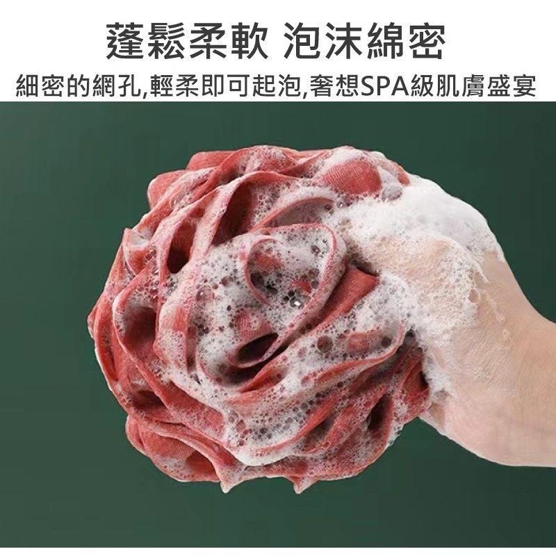 玫瑰花造型柔軟沐浴球 沐浴球 造型沐浴球 玫瑰花 【過生活】-細節圖3