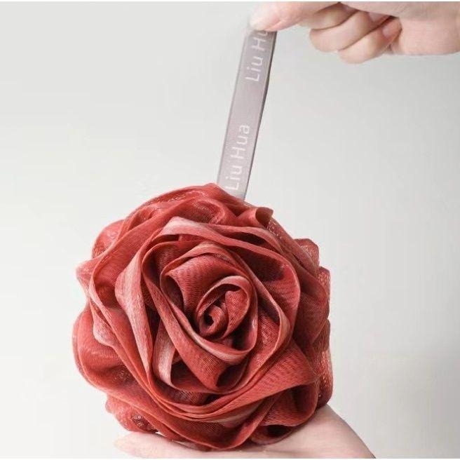 玫瑰花造型柔軟沐浴球 沐浴球 造型沐浴球 玫瑰花 【過生活】-細節圖6