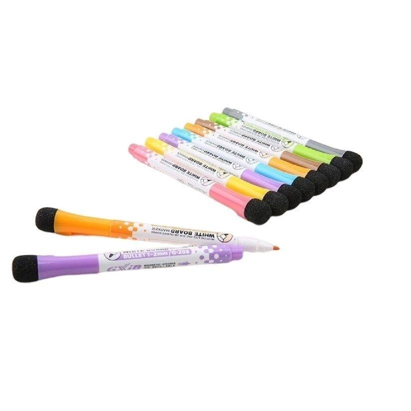 帶擦可吸附彩色白板筆 白板筆 彩色白板筆 磁性白板筆 【過生活】-細節圖2