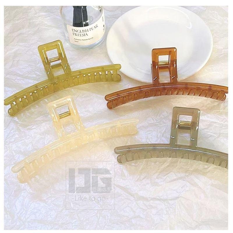 燚《現貨》燚 韓版簡約一字型大抓夾 大抓夾 抓夾 一字抓夾 髮夾 鯊魚夾 髮飾-細節圖3