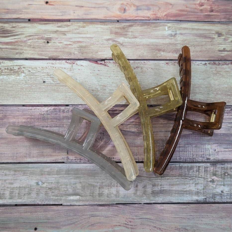 燚《現貨》燚 韓版簡約一字型大抓夾 大抓夾 抓夾 一字抓夾 髮夾 鯊魚夾 髮飾-細節圖6