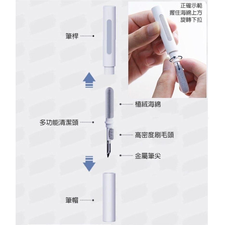 多功能耳機清潔筆 耳機清潔 細隙縫清潔 耳機清潔筆 細節清潔 清潔棒 【過生活】-細節圖9
