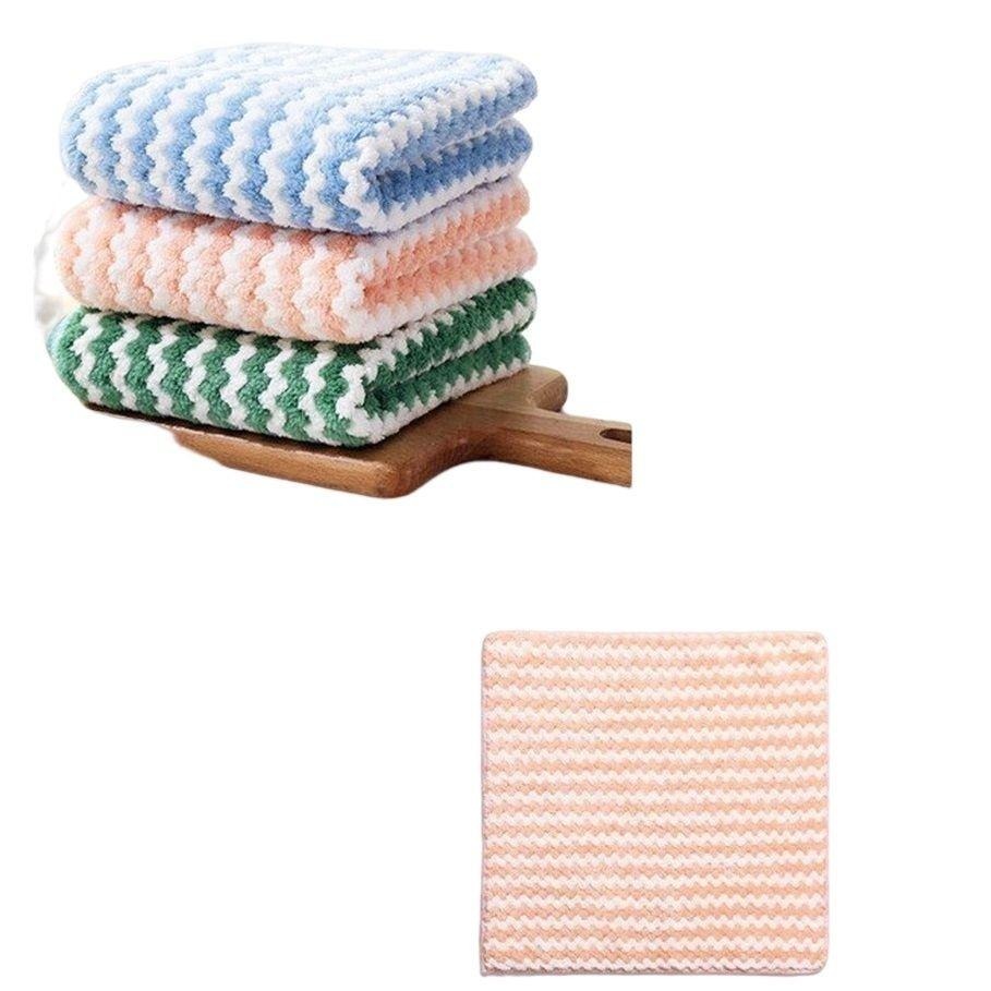 10入優惠裝 一擦即淨波浪紋珊瑚絨抹布 抹布 絨抹布 【過生活】-細節圖2