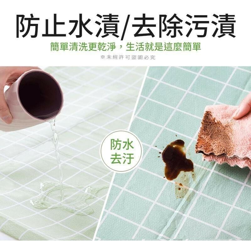 防水防油環保桌布 防水防油汙簡約桌布 超值款北歐風格子桌布 桌布 格子桌布 【過生活】-細節圖4