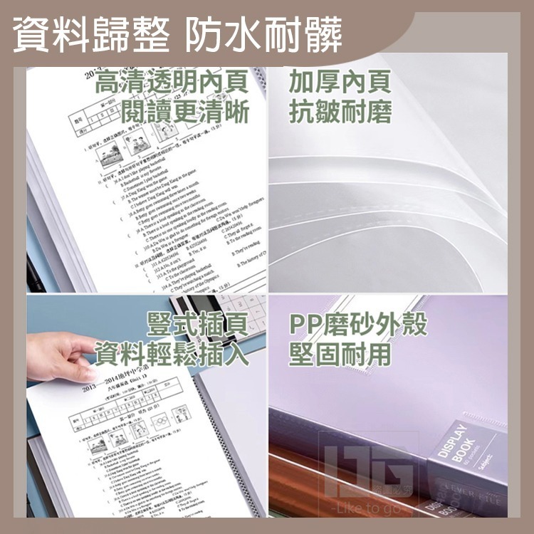 30頁 A4 文件收納夾 收納 文具 資料夾 文件夾 文件收納 A4 資料夾 檔案夾 考卷收納夾 透明資料夾 【過生活】-細節圖2