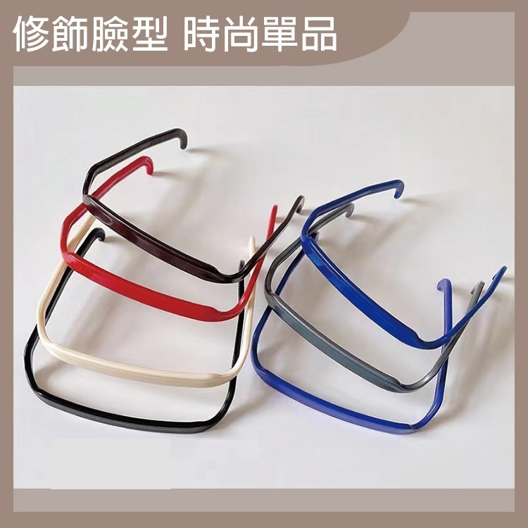 方形眼鏡隱形頭箍 眼鏡 髮箍 髮飾 頭飾 髮箍韓國 造型髮箍 髮式 髮飾 韓國 寬版髮箍 黑色髮箍 【過生活】-細節圖5