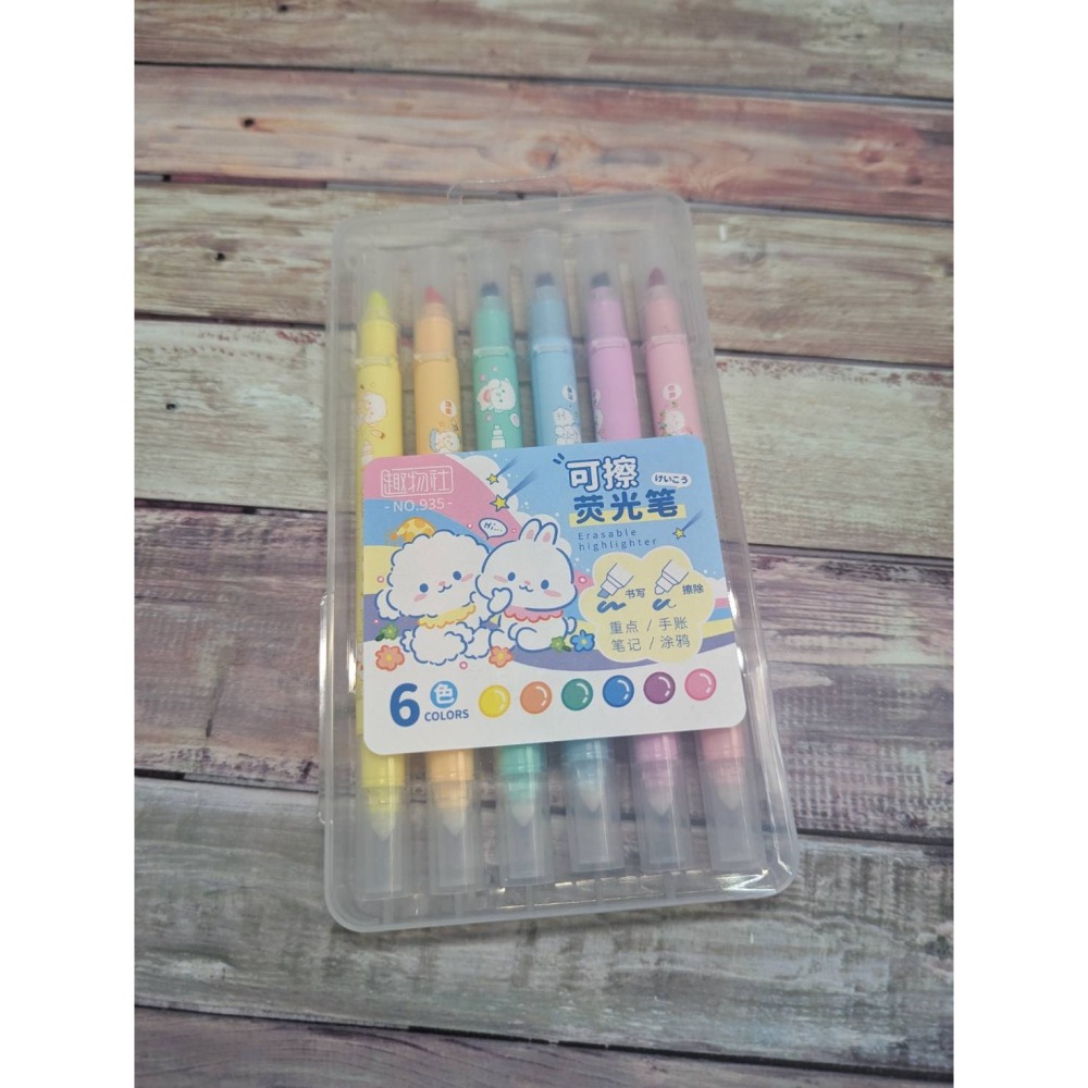 雙頭可擦螢光筆 文具 螢光筆 辦公室用品 文具用品 質感文具 國中生文具 雙頭螢光筆 瑩光筆 可擦 擦擦螢光筆-細節圖5