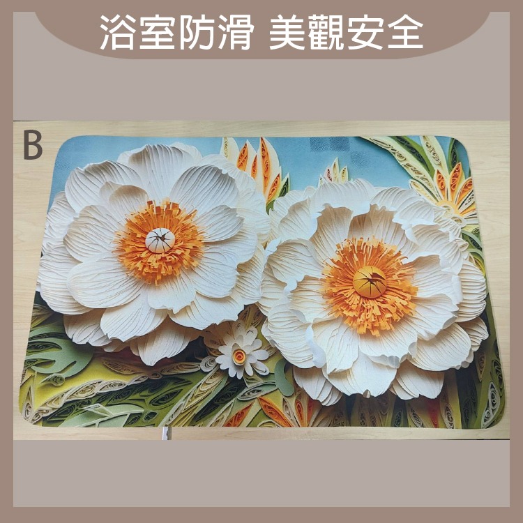3D花朵硅藻土軟地墊 矽藻土地墊 浴室 地墊 珪藻土地墊 吸水地墊 矽藻土 軟地墊 防滑地墊 廚房 臥室 地墊-細節圖10