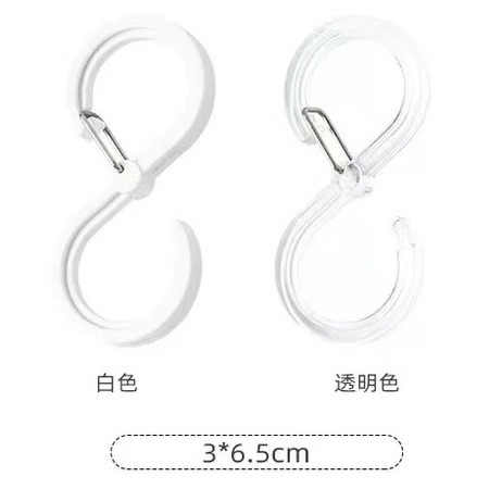 S型 卡扣式 萬用 掛勾 8入組 掛鉤 無痕 扣環掛鉤 掛鈎 s型掛勾 防風曬衣夾 衣架防風扣 防風衣架卡扣 防風-細節圖7