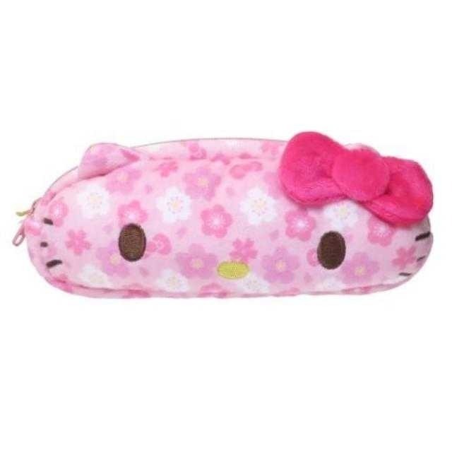 ((預購))  三麗鷗 絨毛造型筆袋(櫻花) HelloKitty 美樂蒂 酷洛米 20250423 過生活IP訂購-細節圖3