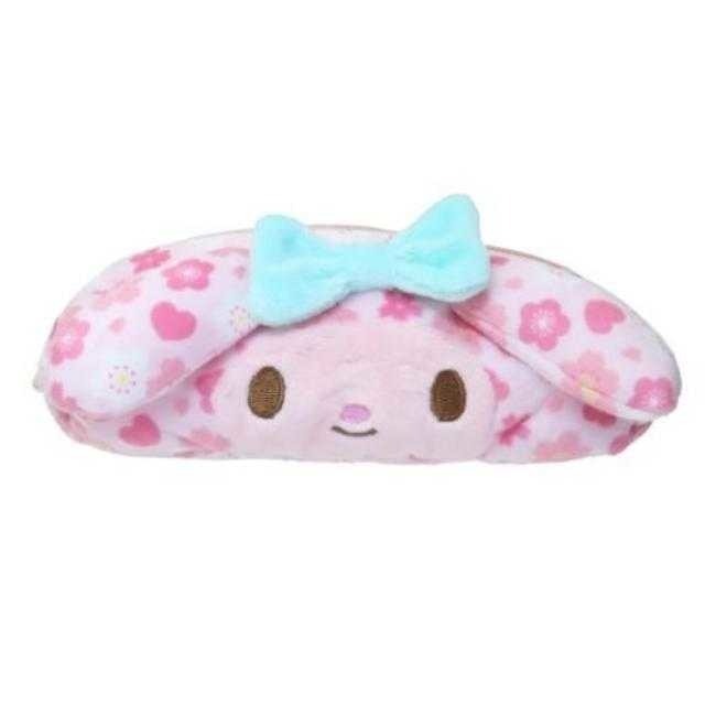 ((預購))  三麗鷗 絨毛造型筆袋(櫻花) HelloKitty 美樂蒂 酷洛米 20250423 過生活IP訂購-細節圖4