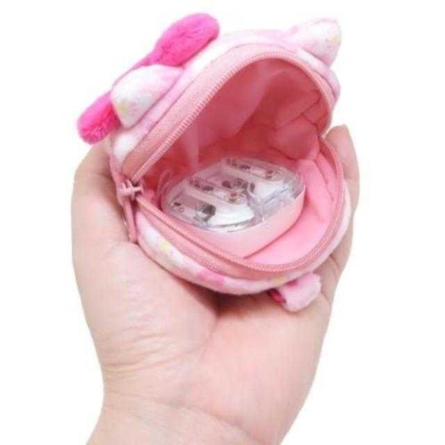 ((預購)) 三麗鷗 絨毛造型收納包(櫻花) HelloKitty 美樂蒂 酷洛米 20250423 過生活IP訂購-細節圖6