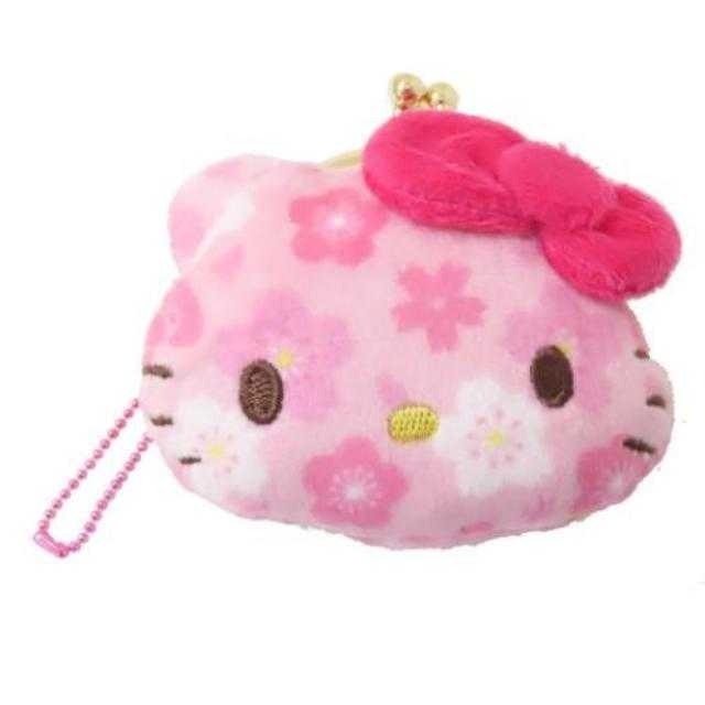 ((預購)) 三麗鷗 絨毛造型口金零錢包(櫻花) HelloKitty 美樂蒂 酷洛米 20250423 過生活IP訂購-細節圖3
