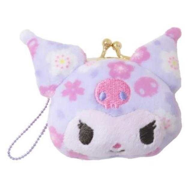 ((預購)) 三麗鷗 絨毛造型口金零錢包(櫻花) HelloKitty 美樂蒂 酷洛米 20250423 過生活IP訂購-細節圖5