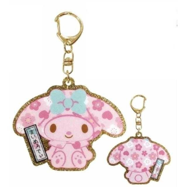 ((預購))  三麗鷗 造型壓克力鑰匙圈(櫻花) HelloKitty 美樂蒂 酷洛米 20250423 過生活IP訂購-細節圖4