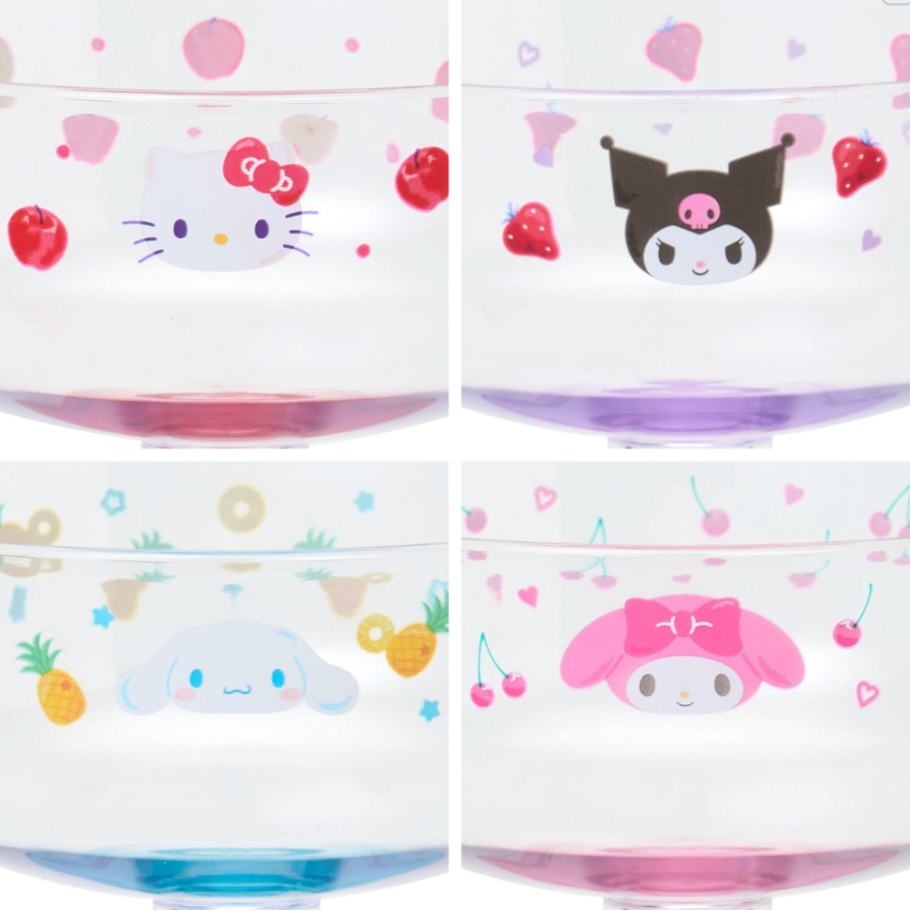 過生活IP訂購 三麗鷗 透明矮腳點心杯 HelloKitty 美樂蒂 大耳狗 酷洛米 6754R-細節圖3