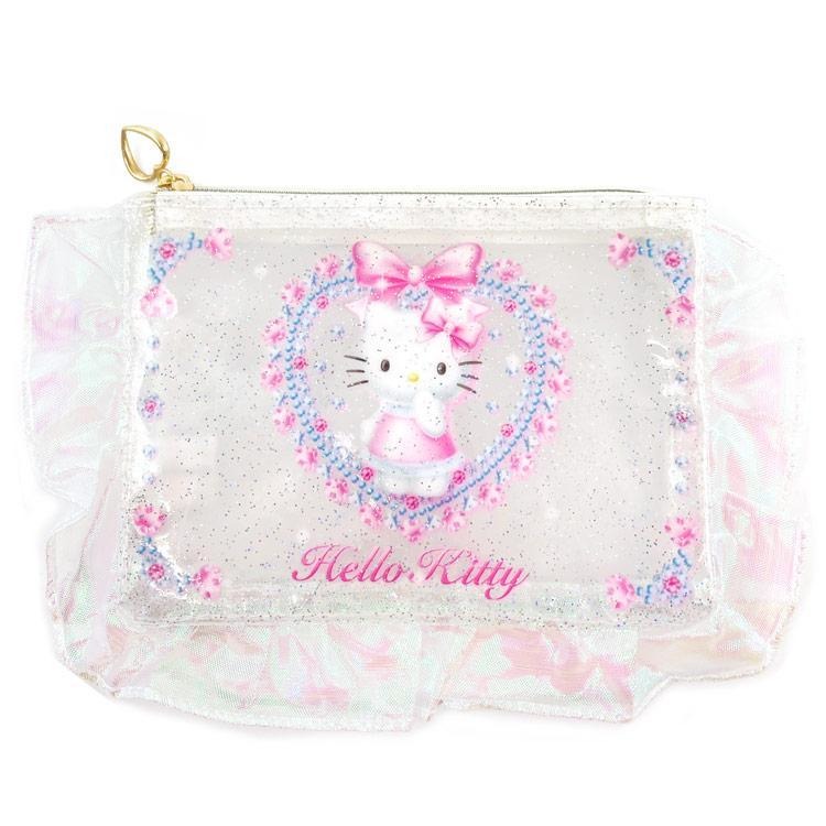 過生活IP訂購 三麗鷗 透明扁平收納包 HelloKitty 美樂蒂 小花兔 洽咪 20250508-細節圖3
