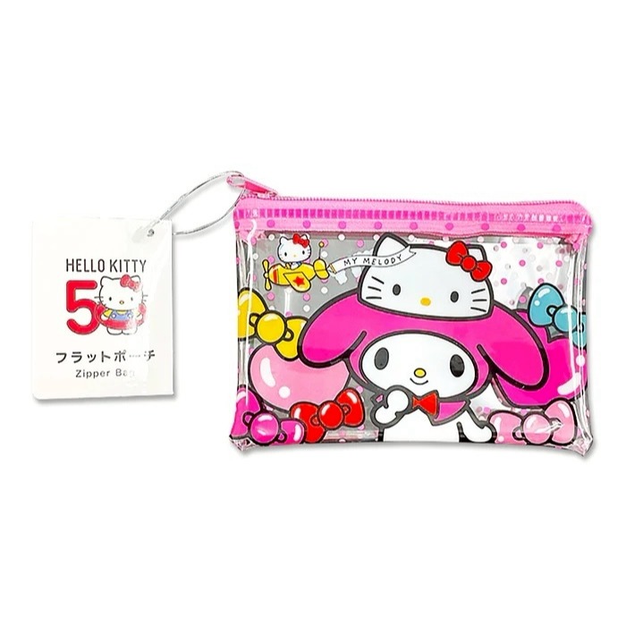 過生活IP訂購 三麗鷗 迷你扁平收納包(50週年 HelloKitty 美樂蒂 雙子星 大耳狗 帕恰狗 20250519-細節圖4