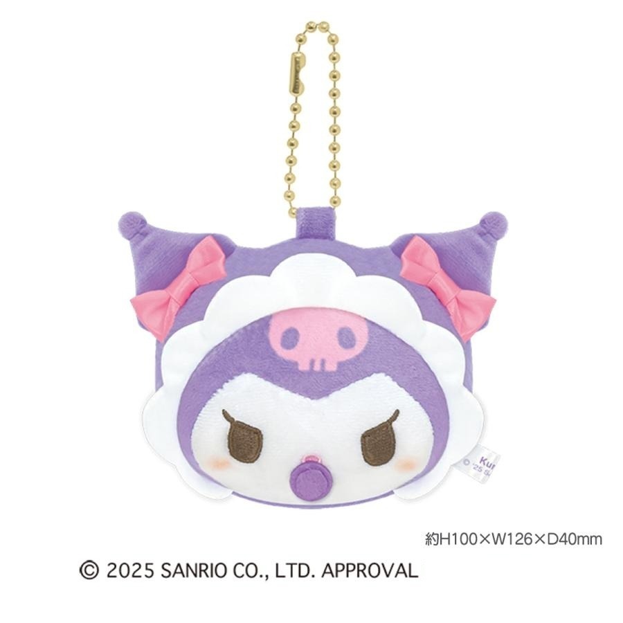 過生活IP訂購 三麗鷗 絨毛造型隨身鏡吊飾 HelloKitty 美樂蒂 大耳狗 酷洛米 20250612-細節圖6