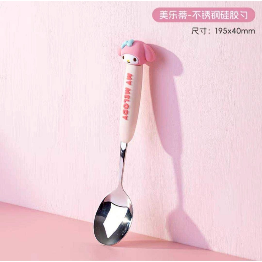 過生活IP訂購 三麗鷗 造型不鏽鋼湯匙 HelloKitty 美樂蒂 大耳狗 20250617-細節圖4