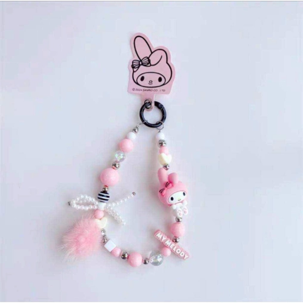 過生活IP訂購 三麗鷗 造型串珠手機吊飾 美樂蒂 酷洛米 20250619-細節圖3