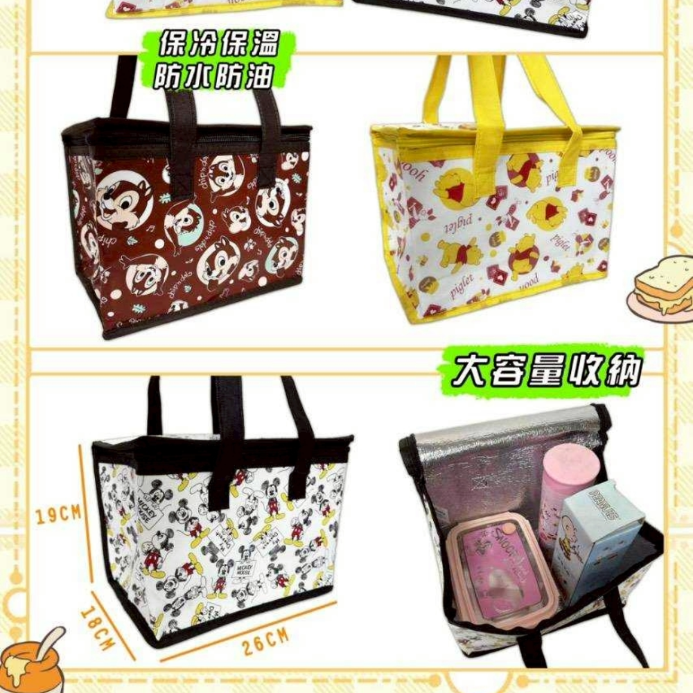 過生活IP訂購 迪士尼 立體手提保溫保冷袋 米奇 小熊維尼 奇奇蒂蒂 20250620-細節圖3