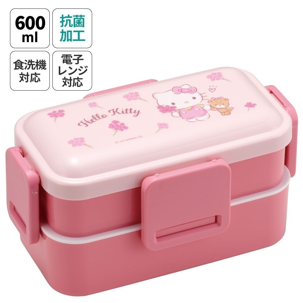 過生活IP訂購 三麗鷗 雙扣雙層便當盒 HelloKitty 酷洛米 11411-細節圖3
