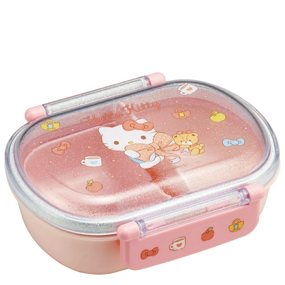 過生活IP訂購 三麗鷗 透明雙扣便當盒 HelloKitty 美樂蒂 大耳狗 酷洛米 11411-細節圖3