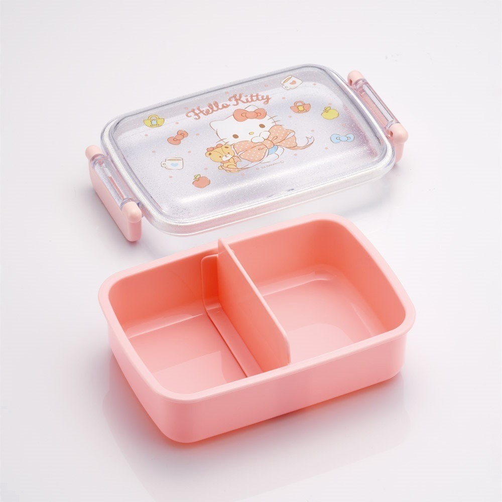 過生活IP訂購 三麗鷗 透明雙扣便當盒 HelloKitty 美樂蒂 大耳狗 酷洛米 11411-細節圖3