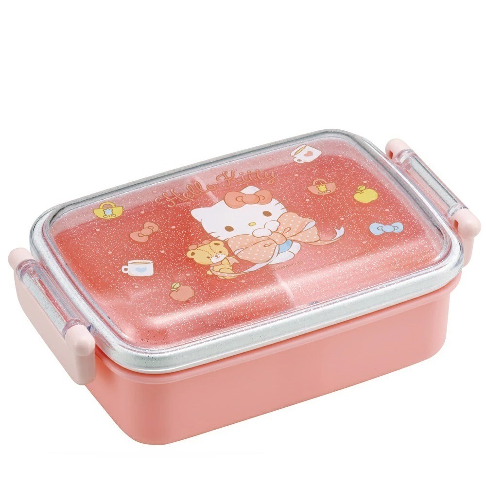 過生活IP訂購 三麗鷗 透明雙扣便當盒 HelloKitty 美樂蒂 大耳狗 酷洛米 11411-細節圖4