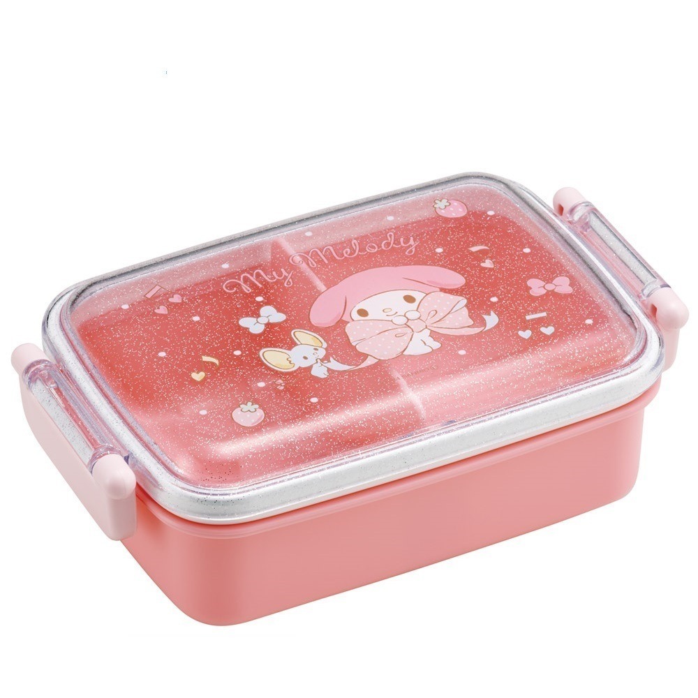 過生活IP訂購 三麗鷗 透明雙扣便當盒 HelloKitty 美樂蒂 大耳狗 酷洛米 11411-細節圖5