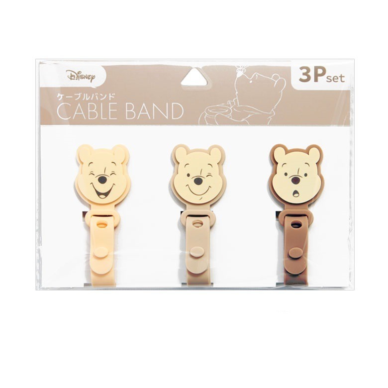 過生活IP訂購 迪士尼 小熊維尼 矽膠造型捲線器3入組 11406-細節圖3