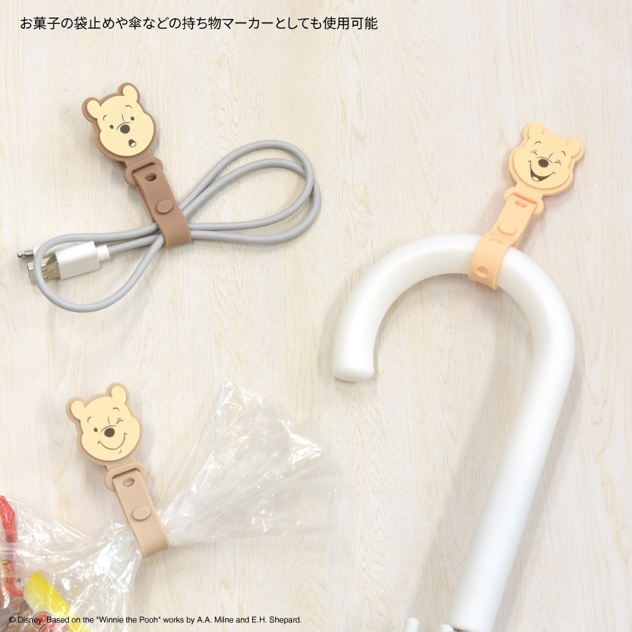 過生活IP訂購 迪士尼 小熊維尼 矽膠造型捲線器3入組 11406-細節圖7