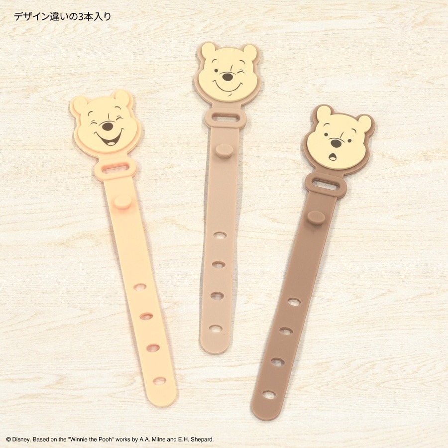 過生活IP訂購 迪士尼 小熊維尼 矽膠造型捲線器3入組 11406-細節圖8