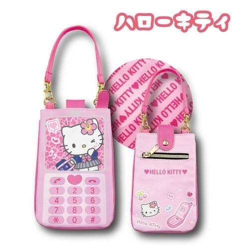 過生活IP訂購 三麗鷗 兩用手機包 平成高校美少女 HelloKitty 美樂蒂 大耳狗 酷洛米 11411-細節圖4