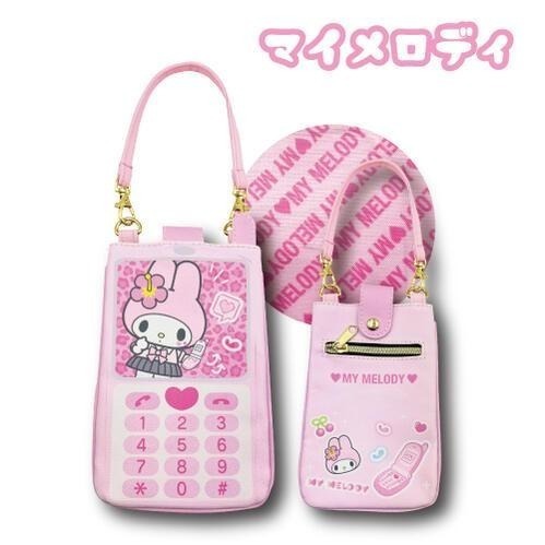 過生活IP訂購 三麗鷗 兩用手機包 平成高校美少女 HelloKitty 美樂蒂 大耳狗 酷洛米 11411-細節圖5